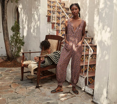 HMD -- ELIZA JUMPSUIT -- BLUE LAUREL CANYON ROSE