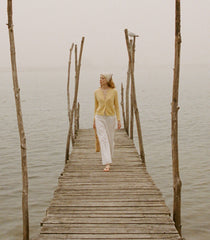 HMD -- FREYA CASHMERE CARDIGAN -- LEMON CHIFFON