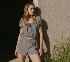 HMD -- HILARY TOP -- LA MADDALENA GINGHAM