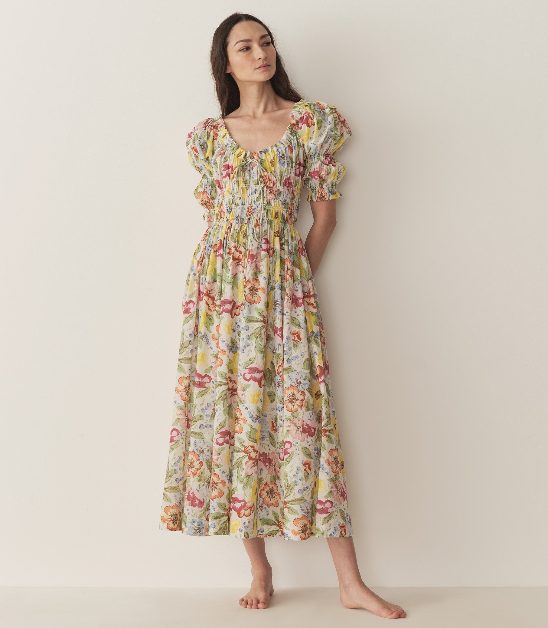 HMD -- ISCHIA DRESS -- BLANC ANEMONE BLOOM