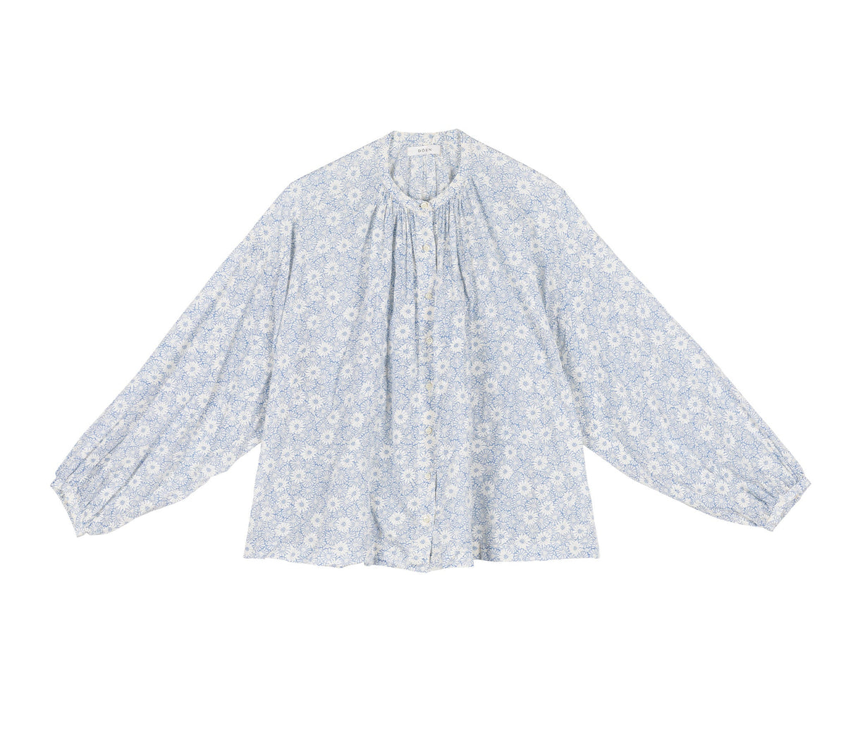 HMD -- THE JANE BLOUSE -- BLUE SUMMER DAISY PRINT