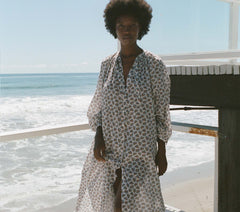 HMD -- JOHANNA DRESS -- SEA SALT BEDFORD PAISLEY