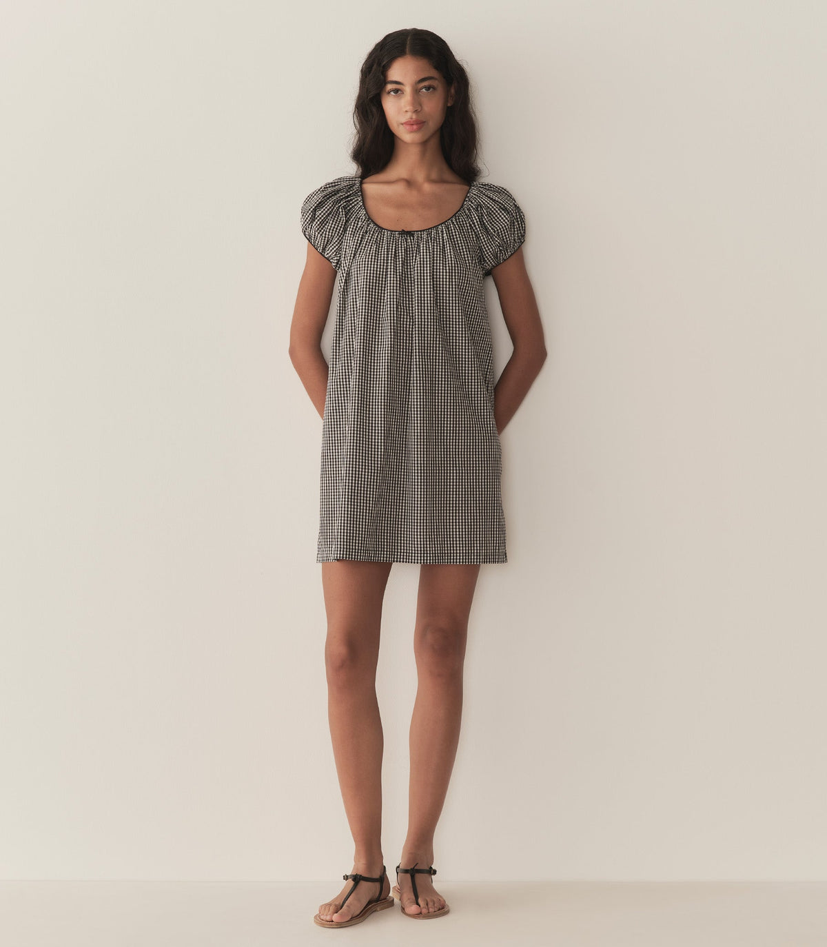HMD -- JULIA DRESS -- NOIR LA MADDALENA GINGHAM