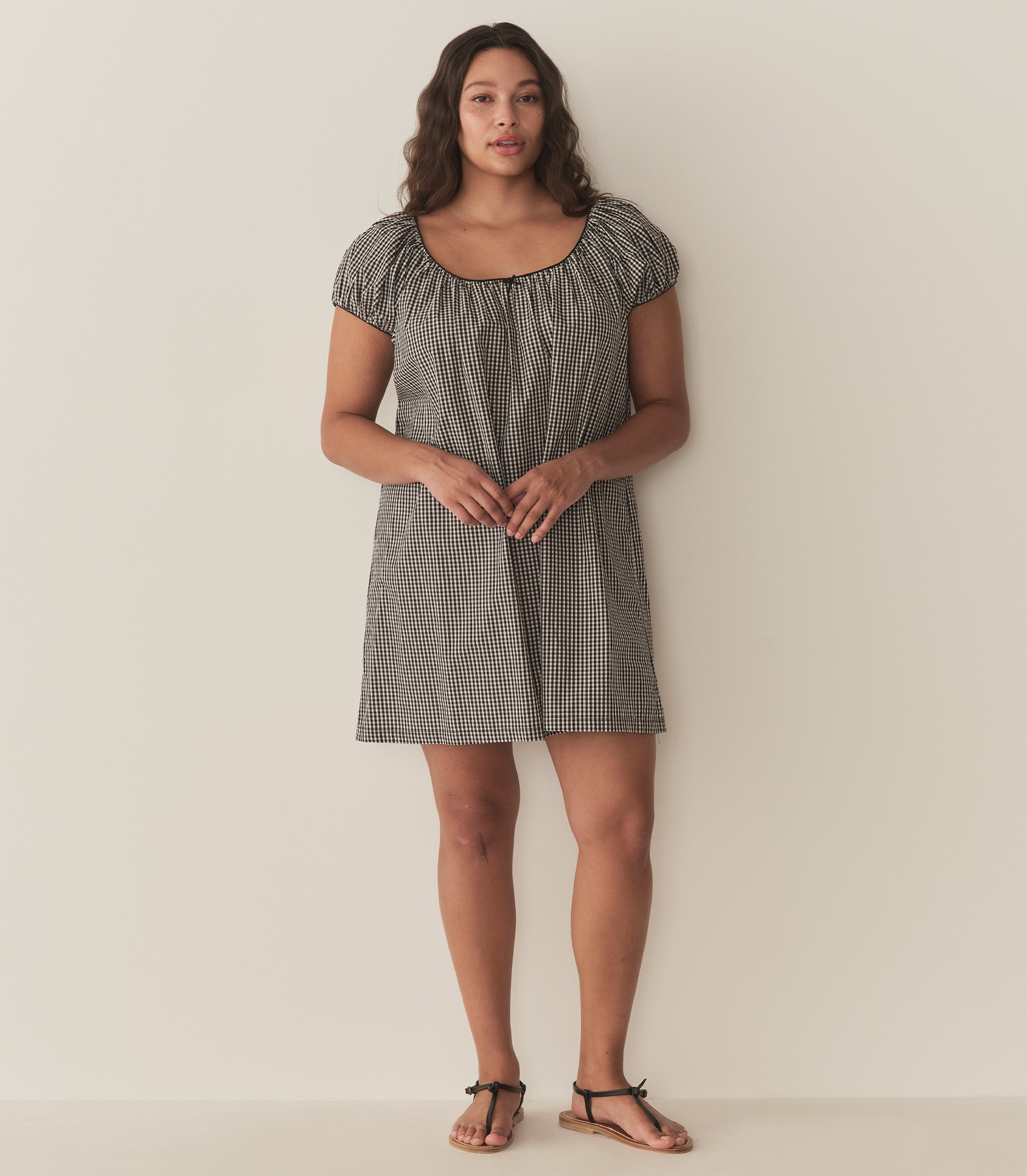 HMD -- JULIA DRESS -- NOIR LA MADDALENA GINGHAM