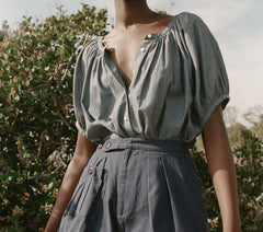 HMD -- JUNE TOP -- PARISIAN CHAMBRAY