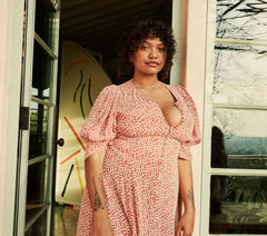 HMD -- LAUREL DRESS -- CARDINAL CHERRY WILLOW
