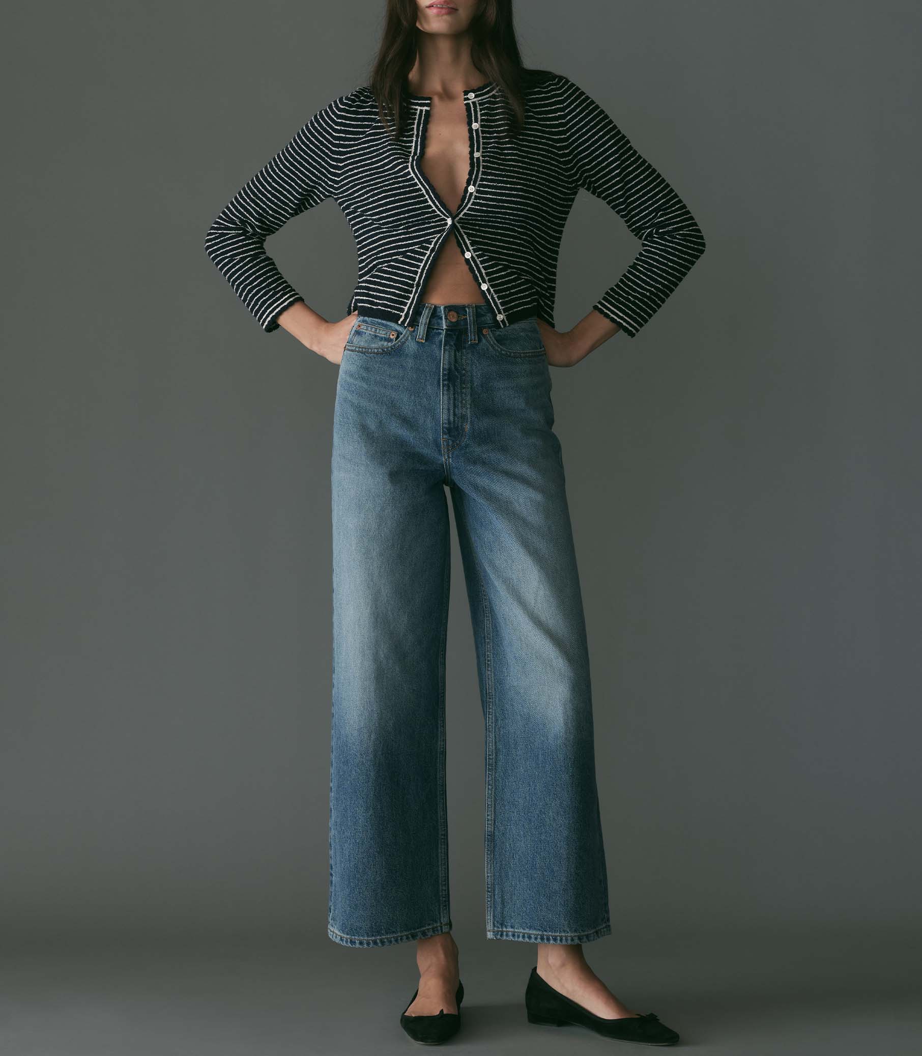 HMD -- MAYLIE CARDIGAN -- RIVIERE STRIPE