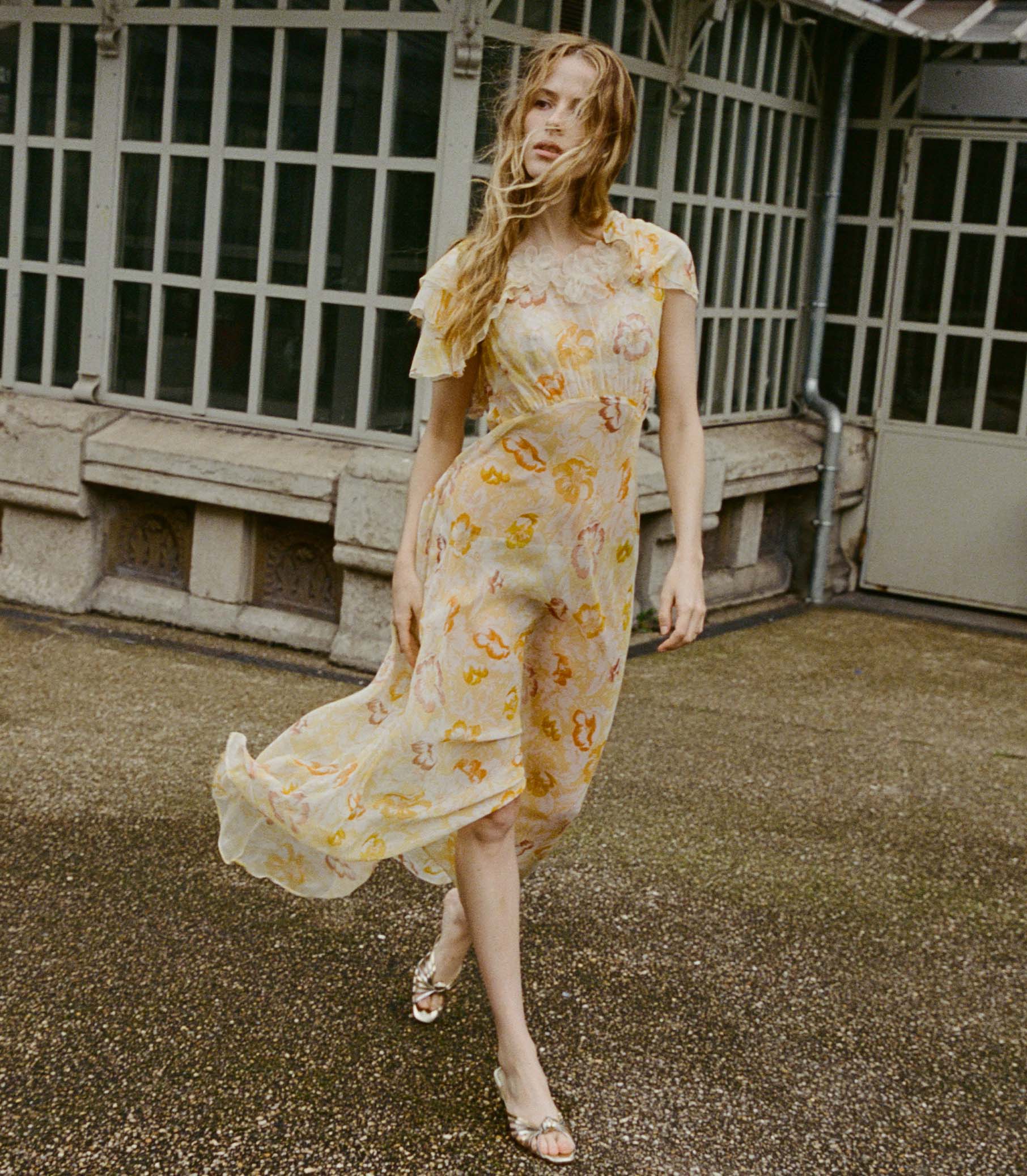 HMD -- NEVARA DRESS -- CITRON ANEMONE BLOOM