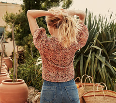 HMD -- NARCISSA TOP -- PINK VALLEY FLORAL