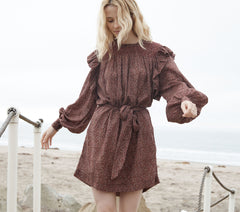 HMD -- OLIVER DRESS -- RUST DITZY FLORAL