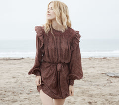 HMD -- OLIVER DRESS -- RUST DITZY FLORAL