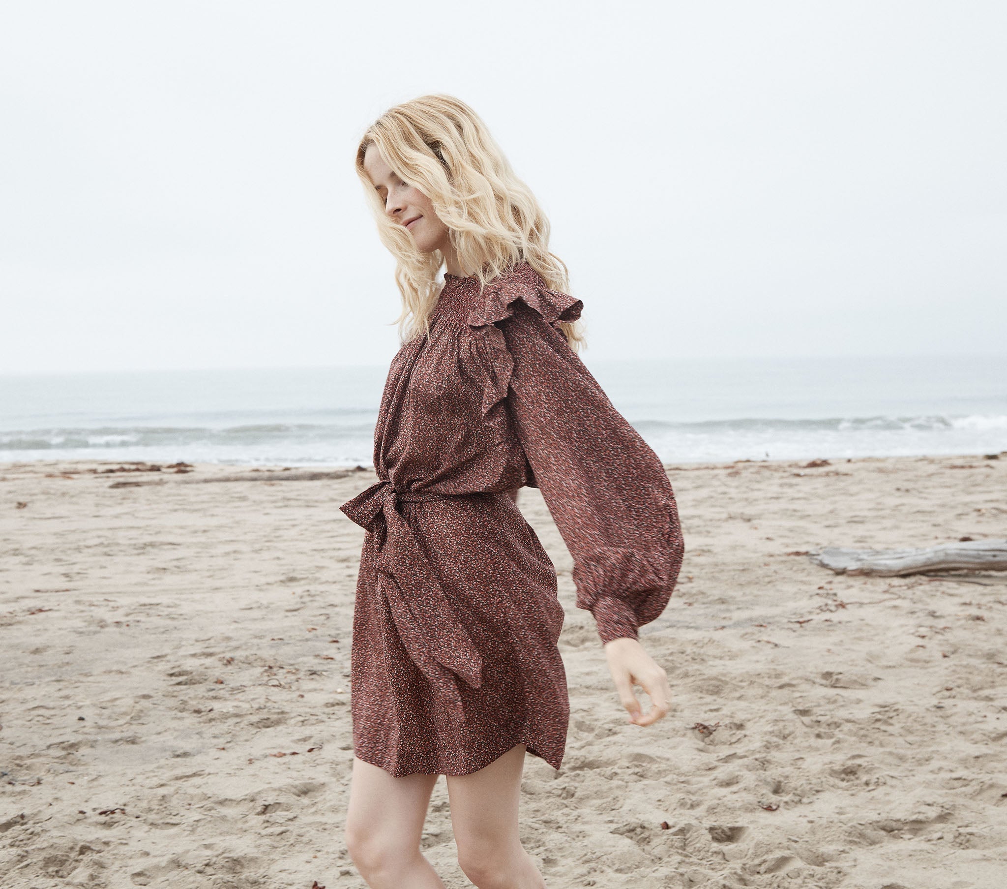 HMD -- OLIVER DRESS -- RUST DITZY FLORAL