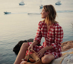 HMD -- CHARLESTON DRESS -- ST OUEN SWEET CHERRY PLAID