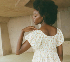 HMD -- PIAZZA DRESS -- ALABASTER COUNTRYSIDE CALICO