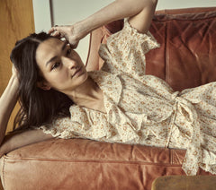 HMD -- PIPER DRESS -- ALABASTER COUNTRYSIDE CALICO