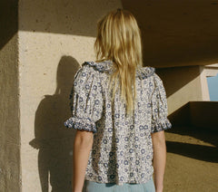 HMD -- QUINCY TOP -- CREAM JESSAMINE CALICO