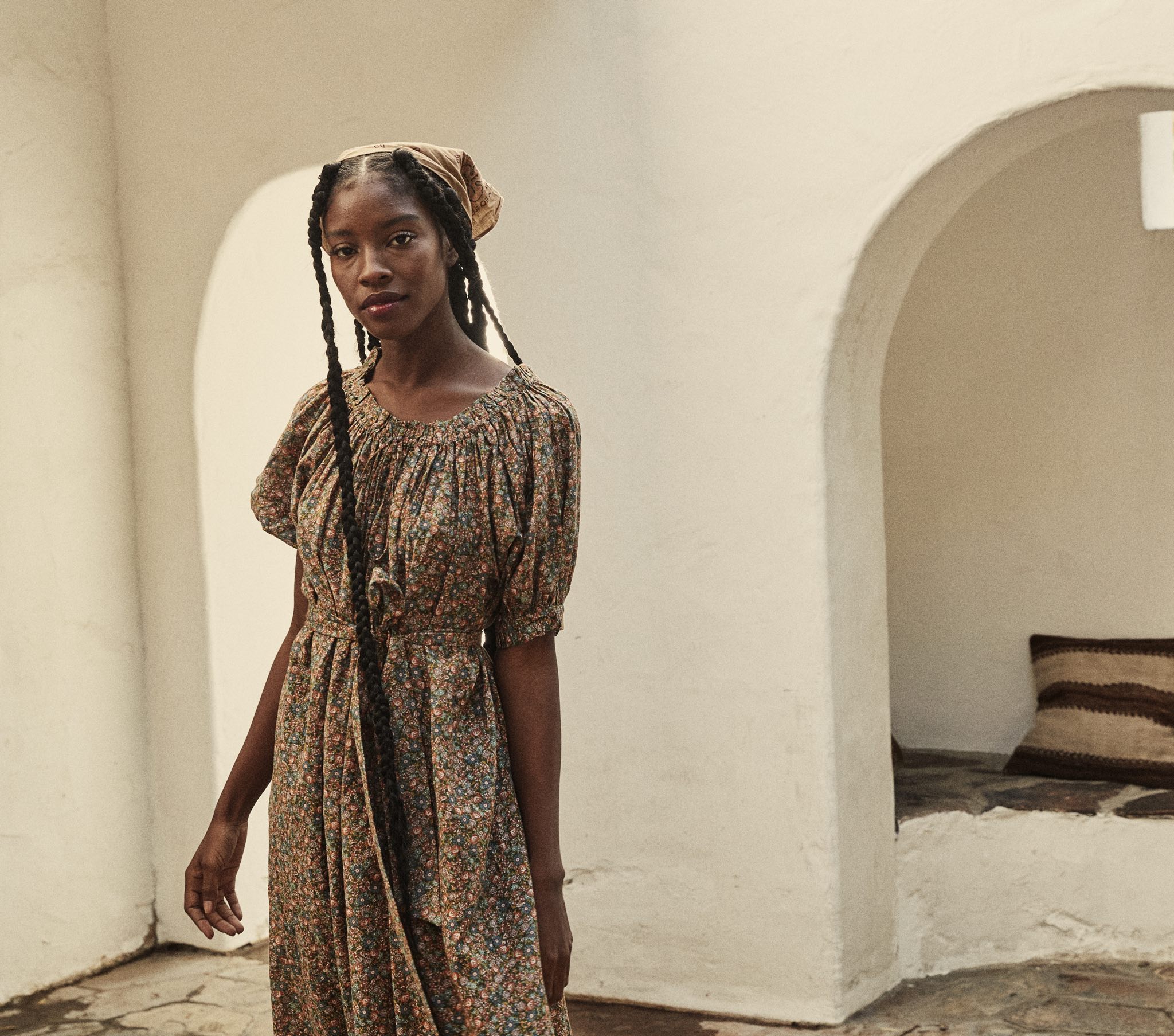 HMD -- SAFFLOWER DRESS -- YELLOW LAUREL CANYON ROSE