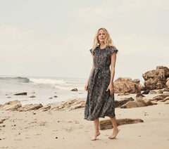 HMD -- VIOLETTA DRESS -- NAVY LADY BIRD FLORAL