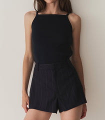 HMD -- YVAINE SHORT -- NAVY PINSTRIPE