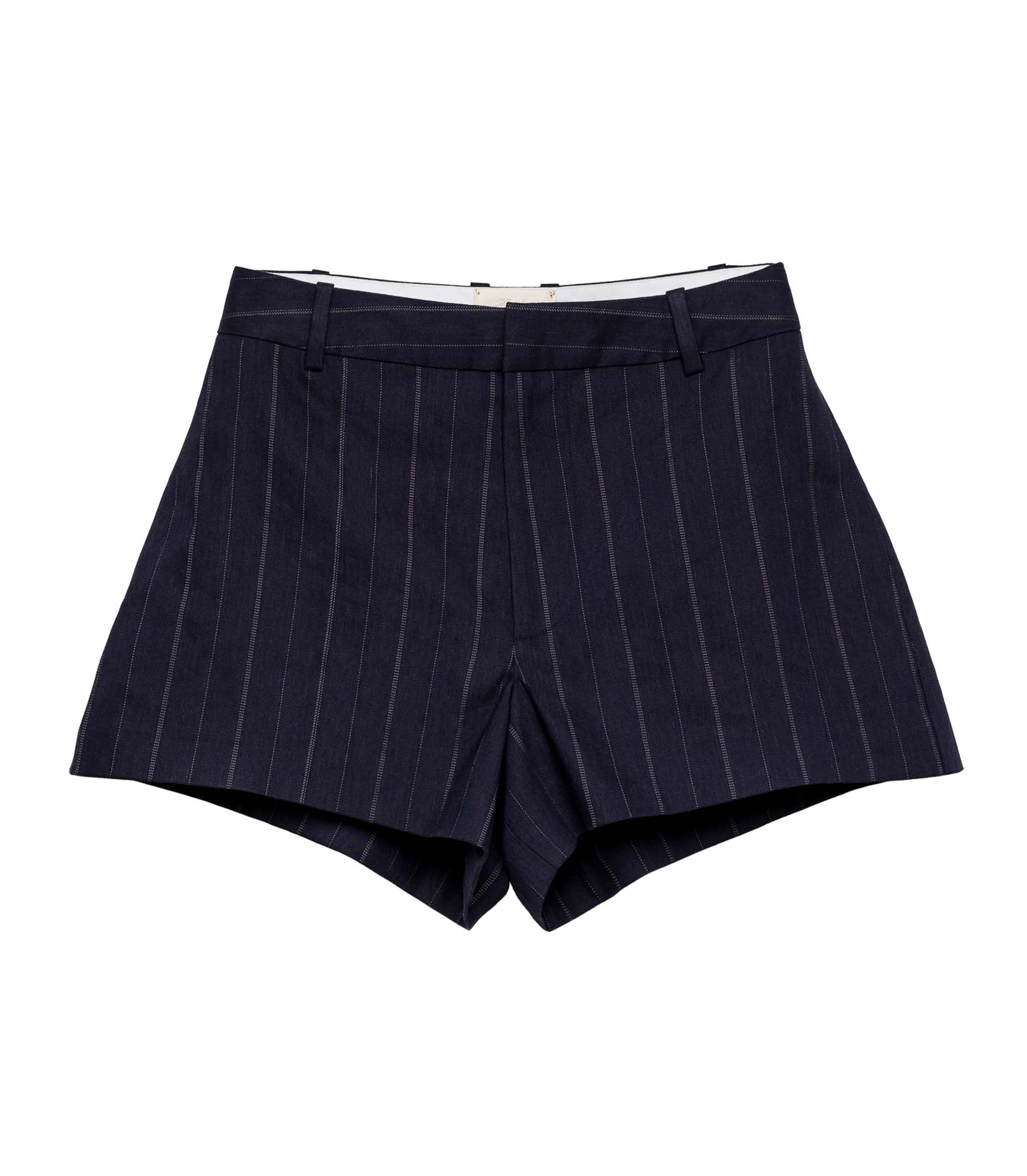 HMD -- YVAINE SHORT -- NAVY PINSTRIPE