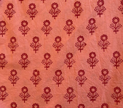 HMD -- SHORE TOP -- PINK SUNFLOWER BLOCK PRINT