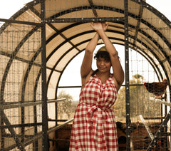 HMD -- EVE DRESS -- ST OUEN SWEET CHERRY PLAID