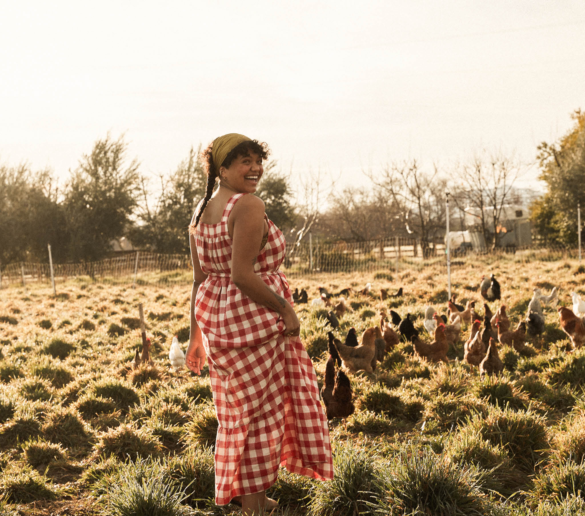 HMD -- EVE DRESS -- ST OUEN SWEET CHERRY PLAID