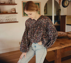 HMD -- THISTLE TOP -- BLACK MULTI